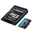 Карта памяти Kingston Canvas Go Plus MicroSDXC 256Gb UHS-I U3 V30 170 Мб/с с адаптером SD