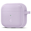 Чехол для наушников AirPods 3 силиконовый с карабином Spigen Silicone Fit фиолетовый
