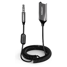 Bluetooth аудио адаптер (ресивер) 3,5 мм в USB порт cо слотом для MicroSD Ugreen CM310 с громкой связью черный