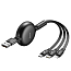 Кабель USB - MicroUSB, Lightning, Type-C для зарядки 1,2 м 3.5А плоский Baseus Little Octopus черный