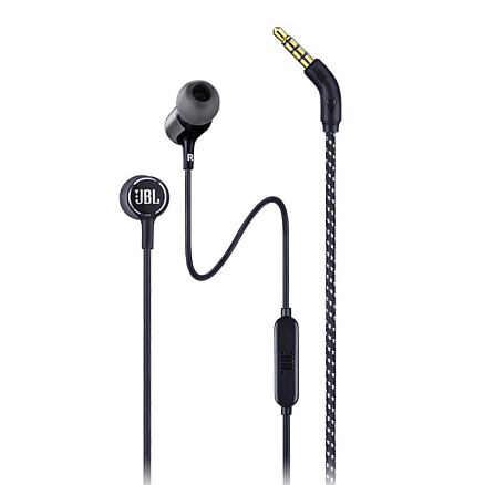 Наушники JBL Live 100 вакуумные с микрофоном черные