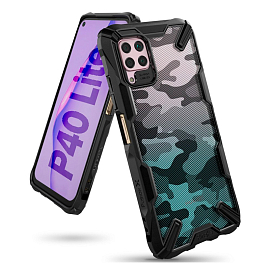 Чехол для Huawei P40 Lite гибридный Ringke Fusion X Design Camo черный