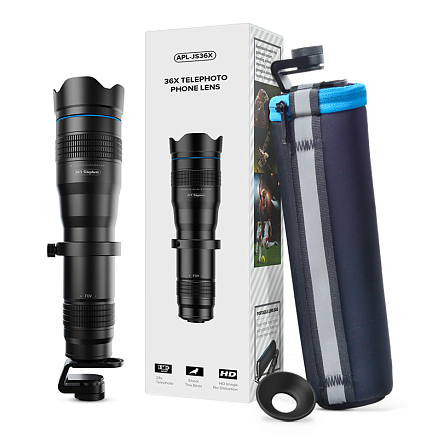 Объектив для телефона универсальный Telephoto 36Х со штативом Apexel APL-JS36