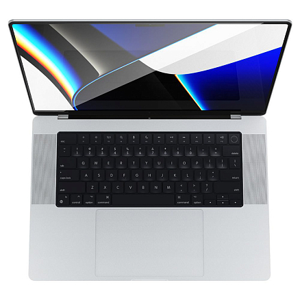 Защитное стекло для Apple MacBook Pro 16 2021 A2485 на экран противоударное Spigen Glass FC черное
