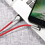 Кабель USB - Lightning для зарядки iPhone 2 м 1.5А плетеный с угловым штекером Baseus  Sharp-bird красный