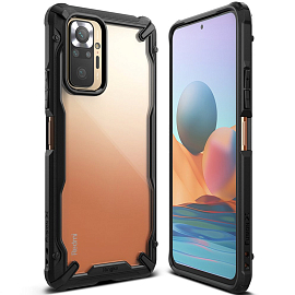 Чехол для Xiaomi Redmi Note 10 Pro гибридный Ringke Fusion X черный