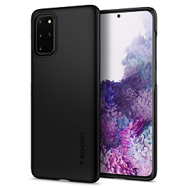 Чехол для Samsung Galaxy S20+ пластиковый тонкий Spigen SGP Thin Fit QNMP черный