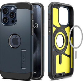 Чехол для телефона Spigen Tough Armor (MagFit) для iPhone 15 Pro ACS06734 (темно-синий)