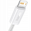 Кабель USB - Lightning для зарядки iPhone 1 м 2.4А плетеный Baseus Dynamic белый