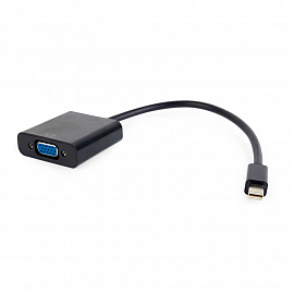Переходник Mini DisplayPort - VGA (папа - мама) 15 см Cablexpert черный