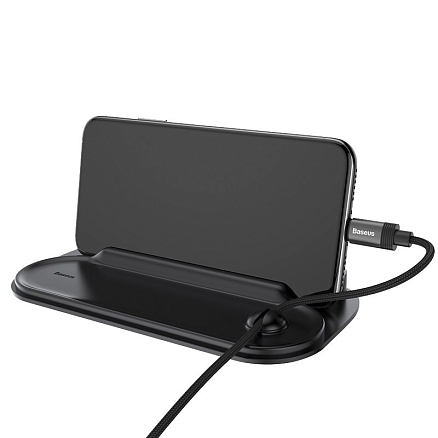 Автовизитка с держателем на липучках Baseus Horizon черная