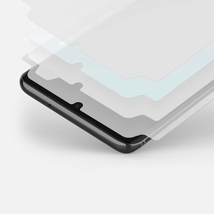 Пленка защитная Samsung Galaxy S20+ на весь экран и торцы Ringke Dual Easy прозрачная 2 шт.