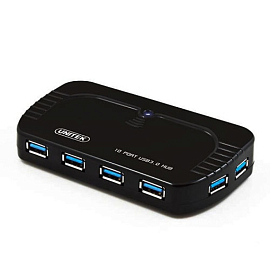 USB 3.0 HUB (разветвитель) на 10 портов активный Unitek Y-3112 высокоскоростной с питанием