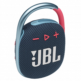 Портативная колонка JBL Clip 4 с защитой от воды сине-розовая