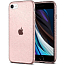 Чехол для iPhone 7, 8, SE 2020, SE 2022 гелевый ультратонкий Spigen Liquid Crystal Glitter прозрачный розовый