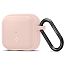 Чехол для наушников AirPods 3 силиконовый с карабином Spigen Silicone Fit розовый
