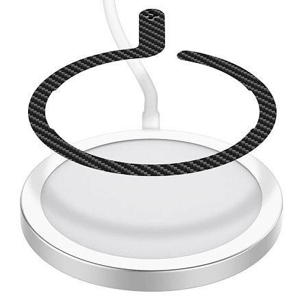 Наклейка на телефон для магнитного держателя MagSafe Spigen OneTap карбоновая