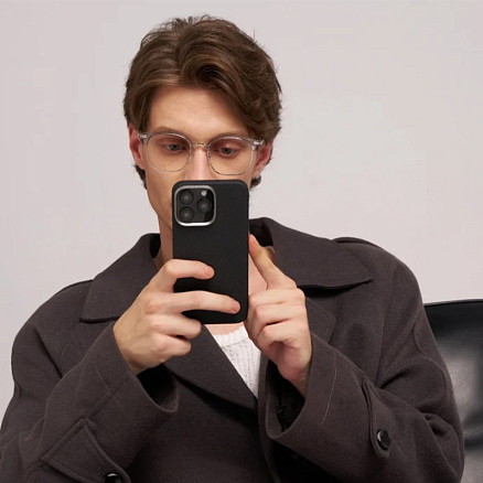 Чехол для телефона Pitaka Ultra-Slim для iPhone 16 Pro (черный)