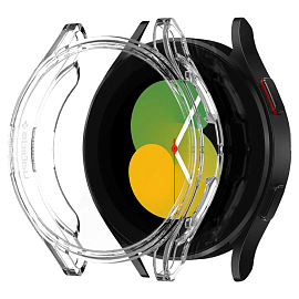 Чехол для Samsung Galaxy Watch 4, Watch 5 44 мм гибридный Spigen Ultra Hybrid прозрачный