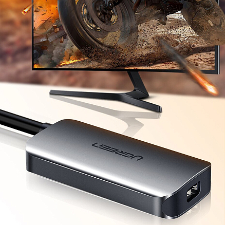 Переходник HDMI - Mini DisplayPort (папа - мама) с питанием MicroUSB Ugreen CM239 серый