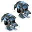 Триггеры (джойстик) для телефона Baseus Level 3 Helmet GA03 (2 кнопки) камуфляж синий