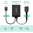 Переходник (преобразователь) HDMI, USB 2.0 - DisplayPort (папа, папа - мама) длина 0.5 м Ugreen MD107 черный