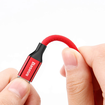 Кабель USB - Lightning для зарядки iPhone 1,8 м 2A плетеный Baseus Yiven красный