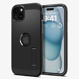 Чехол для iPhone 15 гибридный для экстремальной защиты Spigen Tough Armor MagFit черный