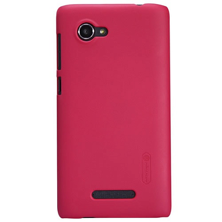 Чехол для Lenovo A880 пластиковый тонкий Nillkin Super Frosted красный