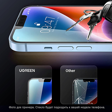 Защитное стекло для iPhone 13 Pro Max на весь экран противоударное Ugreen SP195 прозрачное