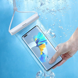 Водонепроницаемый чехол для телефона до 7,2 дюйма Baseus Slide-сover белый