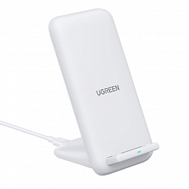 Беспроводная зарядка для телефона 15W Ugreen CD221 (быстрая зарядка) белая