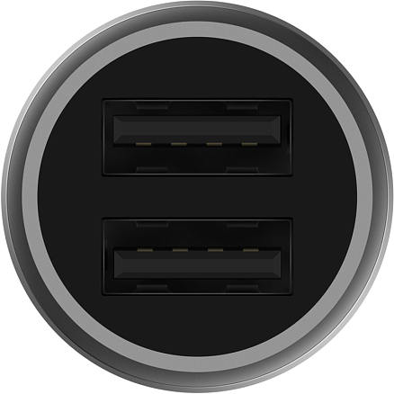 Зарядное устройство автомобильное с двумя USB входами 2.4А Xiaomi Mi Pro GDS4104GL (быстрая зарядка QC 3.0) серебристое