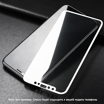 Защитное стекло для iPhone 7 Plus, 8 Plus на весь экран противоударное Mocoll Storm 3D белое