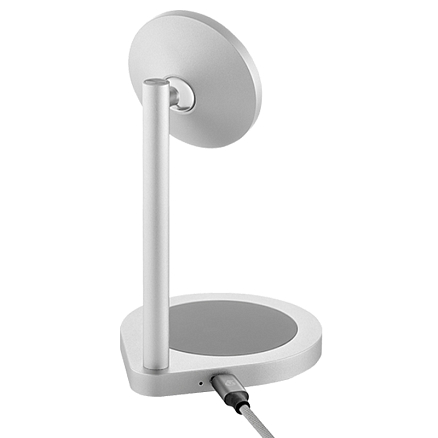 Беспроводная зарядка 2-в-1 MagSafe для iPhone и AirPods 15W uBear Stage серебристая