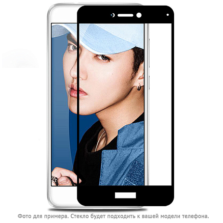 Защитное стекло для Huawei Y5 (2019) на весь экран противоударное Lito-2 2.5D черное