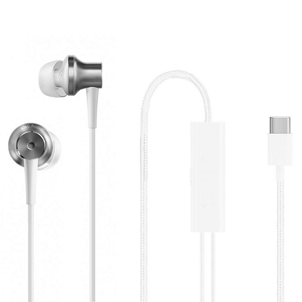 Наушники Xiaomi Mi ANC & Type-C In-Ear Earphones ZBW4383TY в разъем Type-C вакуумные с микрофоном и пультом белые