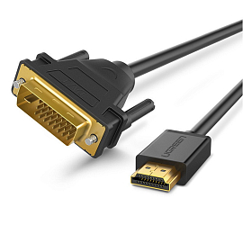 Кабель Ugreen HD106 11150 HDMI - DVI (1.5 м, черный)