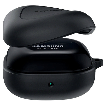 Чехол для наушников Samsung Galaxy Buds Live силиконовый с карабином Spigen SGP Silicone Fit черный