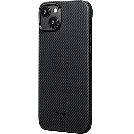 Чехол для iPhone 15 гибридный Pitaka MagEZ 4 600D черно-серый