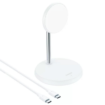 Беспроводная зарядка для телефона 7.5W 3A Anker Stand Magnetic Pad (быстрая зарядка) белая