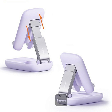 Подставка для телефона Baseus Seashell с зеркалом фиолетовая