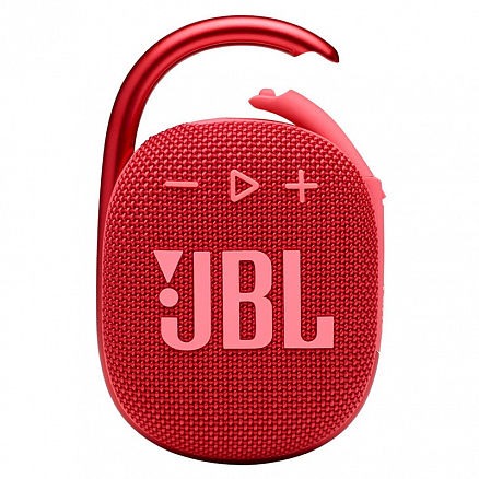 Портативная колонка JBL Clip 4 с защитой от воды красная
