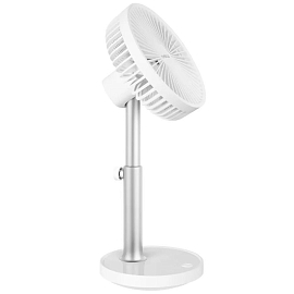 Вентилятор портативный настольный Rombica Flow Aura белый