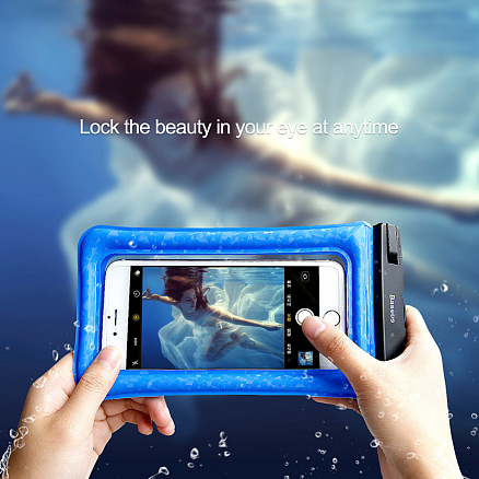 Водонепроницаемый чехол для телефона до 6 дюймов Baseus Air синий