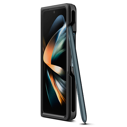 Чехол для Samsung Galaxy Z Fold 4 пластиковый тонкий Spigen Thin Fit черный