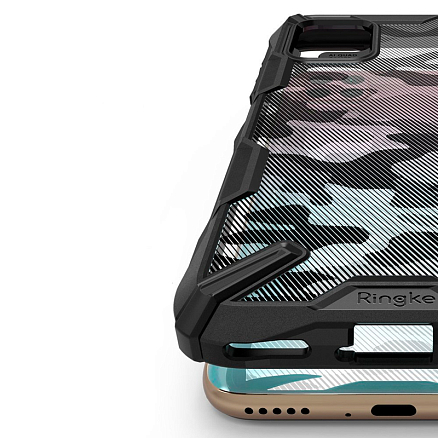 Чехол для Huawei P40 Lite гибридный Ringke Fusion X Design Camo черный
