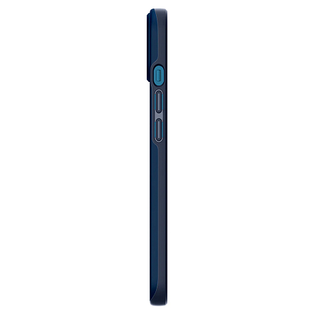 Чехол для iPhone 13 mini пластиковый тонкий Spigen Thin Fit синий