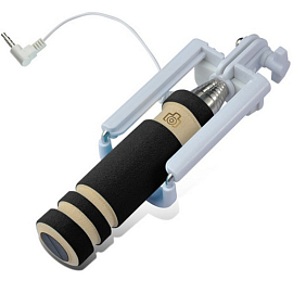 Монопод (палка для селфи) в разъем для наушников с кнопкой компактный Nova-ZX-3S черный