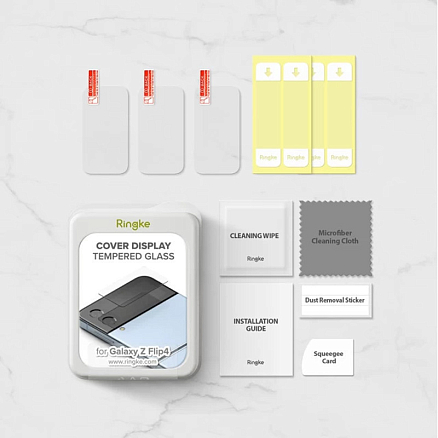 Защитное стекло для Samsung Galaxy Z Flip 4 на заднюю крышку Ringke ID прозрачное 3 шт.